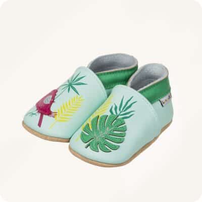 Chaussons bébé cuir souple Cardinal Tropical