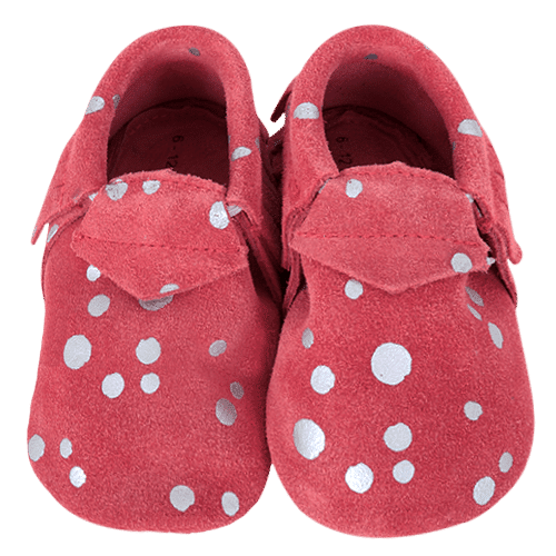 Chaussons bébé mocassins Lait et Miel Rose