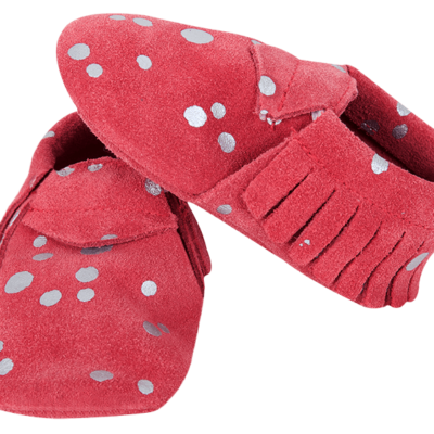 Chaussons bébé mocassins Lait et Miel Rose Profil