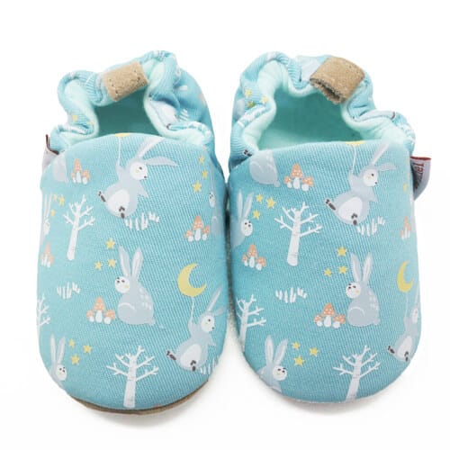 Chaussons pour bébé en cuir souple de Lapin Coquin