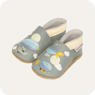 Chaussons bébé cuir souple Zeppelin