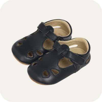 Chaussures bébé cuir souple Archie Marine