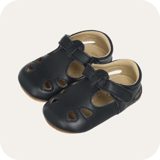 Chaussures bébé cuir souple Archie Marine