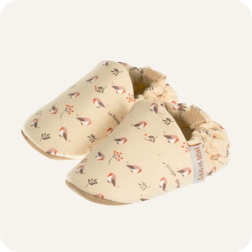 Chaussons bébé coton Rouge-Gorge