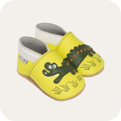 Chaussons bébé cuir souple Croc'Savane