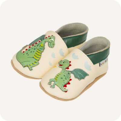 Chaussons bébé cuir souple Dragon et Fils