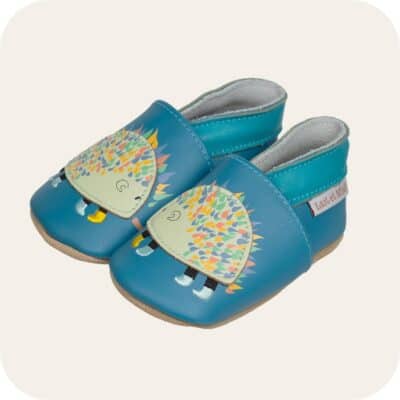 Chaussons bébé cuir souple Hérisson