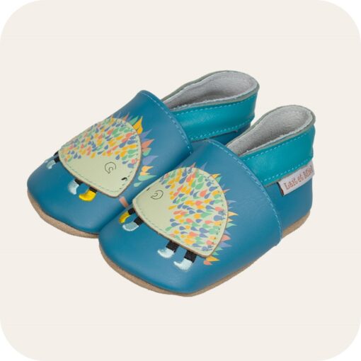 Chaussons bébé cuir souple Hérisson