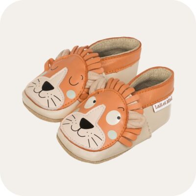 Chaussons en cuir extra souple Lionceau
