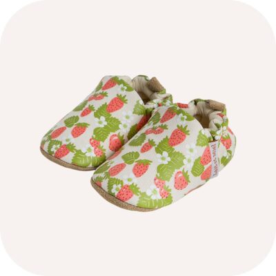 Chaussons bébé coton Fraises