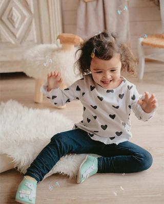 Chaussons chaussettes antidérapant enfant motif cerf- Chaussettes Enfant |  Kindy